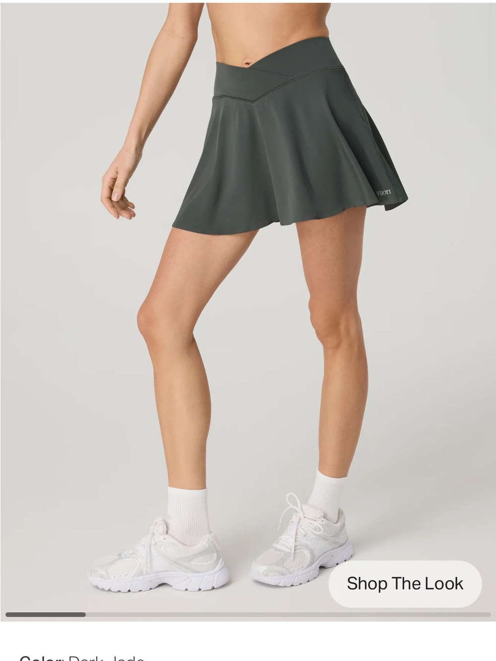 Vuori Clementine Flounce Skort Womens M Dark Jade Pull-On Stretch Tennis